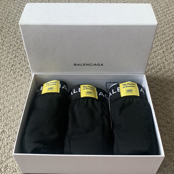 Balenciaga Men’s Logo 3-Piece Brief Underwear Set - Picture 5 of 9